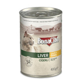 Bonacibo Adult Cat Liver - Chunks in Gravy 400 g Canned - Confiance Co